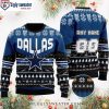 NFL Dallas Cowboys Mickey Mouse Rugby Player All Over Print Ugly Christmas Sweater, Dallas Cowboy Fan Gifts