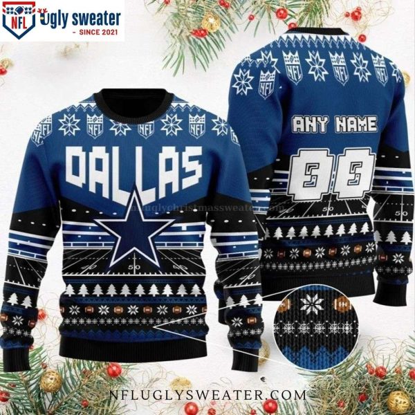 NFL Dallas Cowboys Logo Embellished – Personalized Cowboys Ugly Xmas Sweater Great Gift For Cowboys Fans