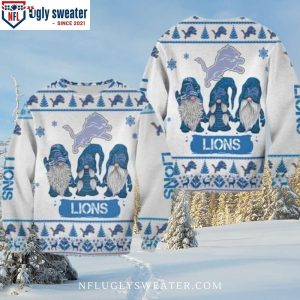 NFL Detroit Lions Christmas Sweater – Festive Gnomes And Unique Gifts