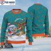 NFL Dolphins Christmas Sweater – Festive Reindeer Logo Print