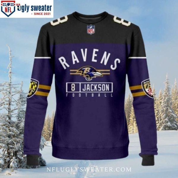 NFL Football Player Lamar Jackson Baltimore Ravens Ugly Sweater