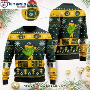 NFL Football Team Logo Cute Grinch Green Bay Packers Ugly Sweater