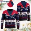 NFL New England Patriots Logo Checkered Flannel Ugly Christmas Sweater