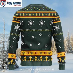 NFL Funny Grinch Print On Green Bay Packers Ugly Christmas Sweater 2