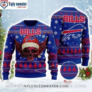 NFL Golden Skull Buffalo Bills Ugly Christmas Sweater