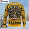 Logo Print And Christmas Light Green Bay Packers Ugly Sweater