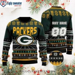 NFL Green Bay Packers Logo Print And Stadium Motifs Personalized Ugly Sweater