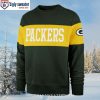 NFL Packers Flower Graphic On Green Bay Packers Ugly Sweater