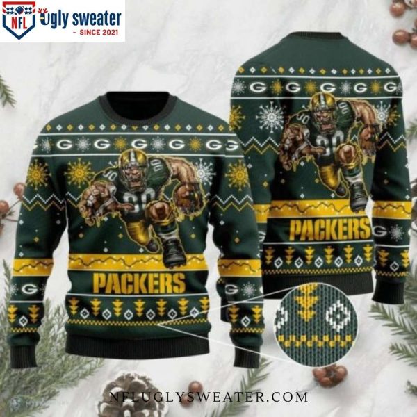 NFL Green Bay Packers Team Mascot Graphics Christmas Sweater