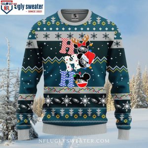 NFL Ho Ho Ho Mickey Philadelphia Eagles Christmas Ugly Sweater Gifts For Eagles Fans 1 1