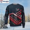 NFL Houston Texans White Snowy Forest Ugly Christmas Sweater