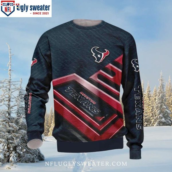 NFL Houston Texans Geometric Christmas Ugly Sweater