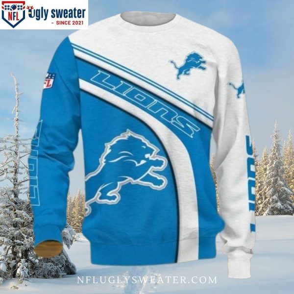 NFL Lions Ugly Sweater – Festive Detroit Lions Logo For Fans