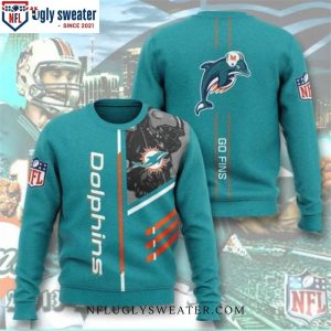 NFL Miami Dolphins Casual Graphic Sweater – Perfect Gift For Him