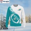 NFL Miami Dolphins Logo Skull And Butterfly Christmas Sweater