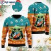 NFL Miami Dolphins Snoopy Dabbing Peanuts Ugly Christmas Sweater