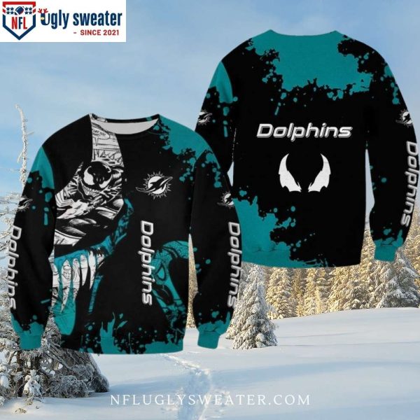 NFL Miami Dolphins Ugly Christmas Sweater – Venom Limited Edition