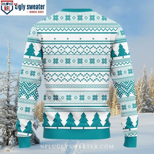 NFL Miami Dolphins Ugly Sweater – Unique Christmas Tree Logo Print