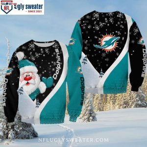 NFL Miami Dolphins Xmas Santa Claus Christmas Sweater