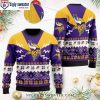 Seattle Seahawks Ugly Christmas Sweater – Regal Golden Skull Design