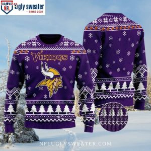 NFL Minnesota Vikings Football Team Logo Graphic Ugly Christmas Sweater