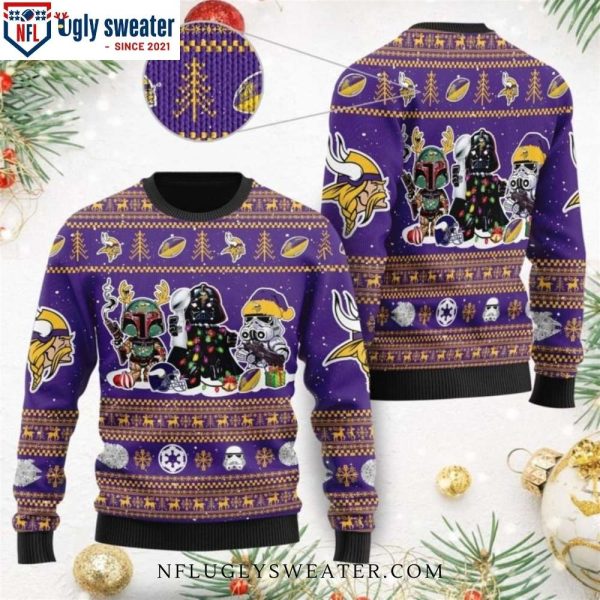 NFL Minnesota Vikings Star Wars Fanatics Ugly Christmas Sweater