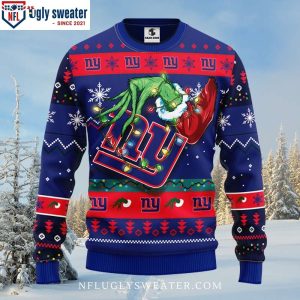 NFL New York Giants Grinch Christmas Sweater For Giants Fans 1