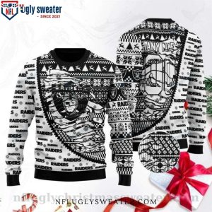 NFL Oakland Raiders Ugly Christmas Sweater – personalized Name And Number