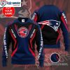 NFL Patriots Logo Print White Ugly Christmas Sweater – Custom Name Number