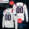 NFL Patriots Logo Print Avenger Navy Ugly Sweater – Custom Name Number