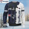 NFL Patriots Logo Print Ugly Christmas Sweater – Santa Claus Snowman Graphic