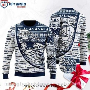 NFL Personalized Cowboys Ugly Christmas Sweater for Fans – Custom Name and Number