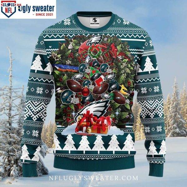 NFL Philadelphia Eagles Logo Christmas Tree – Men’s Eagles Christmas Sweater