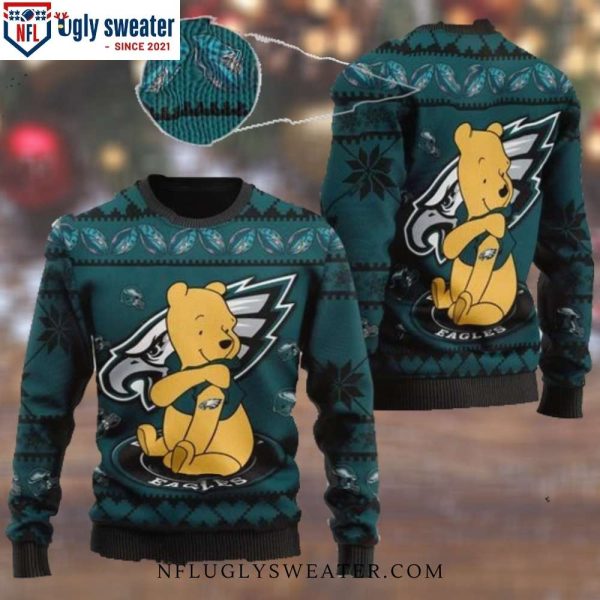 NFL Philadelphia Eagles Winnie The Pooh Bear Ugly Christmas Sweater