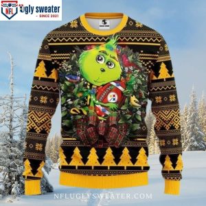 NFL Pittsburgh Steelers Grinch Hug Football – Steelers Ugly Sweater