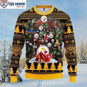 NFL Pittsburgh Steelers Logo Christmas Tree Ugly Christmas Sweater – Unique Gift For Fans