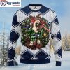 Navy White Seattle Seahawks Ugly Christmas Sweater For Him