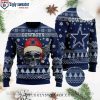 Skull Light Blue Burning Smoke – Cool Dallas Cowboys Ugly Christmas Sweater