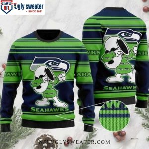 NFL Seattle Seahawks Snoopy Dabbing Ugly Christmas Sweater