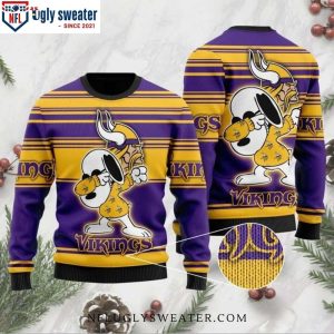 NFL Snoopy Dabbing Minnesota Vikings Christmas Sweater Unique Gift For Fans