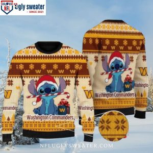 NFL Stitch Washington Commanders Ugly Christmas Sweater