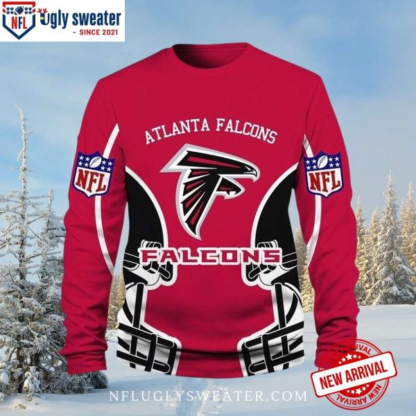 NFL-Themed Helmets Design Atlanta Falcons Ugly Christmas Sweater