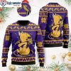 Minnesota Vikings Ugly Christmas Sweater – Festive Purple White Design