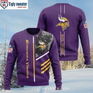 NFL Vikings Ugly Christmas Sweater – Logo Print With Casual Pullover Pattern