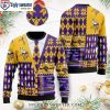 NFL Minnesota Vikings Gift Box Design And Cozy Logo Print Ugly Sweater