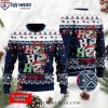 New England Patriots Logo Print Ugly Christmas Sweater – Skull Flower Graphic