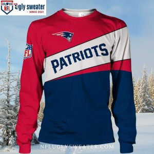 New England Patriots Logo Ugly Christmas Sweater – Perfect Gift For Him