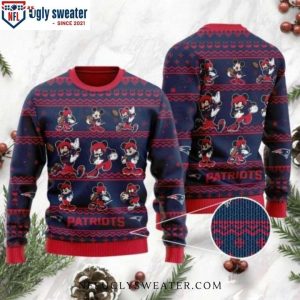 New England Patriots Mickey Mouse Ugly Christmas Sweater Unique Gift For Fans