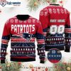 New England Patriots Peanuts Character Ugly Christmas Sweater