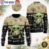 Split Design Grinch And Scooby-Doo Carolina Panthers Ugly Christmas Sweater